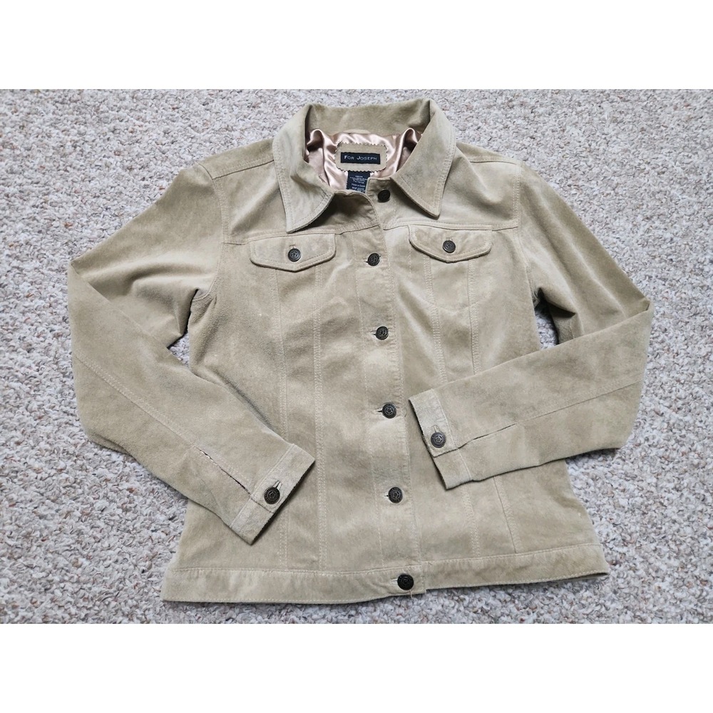 For Joseph Tan Washable Suede Leather Long Sleeve Jacket‎ Women's Medium